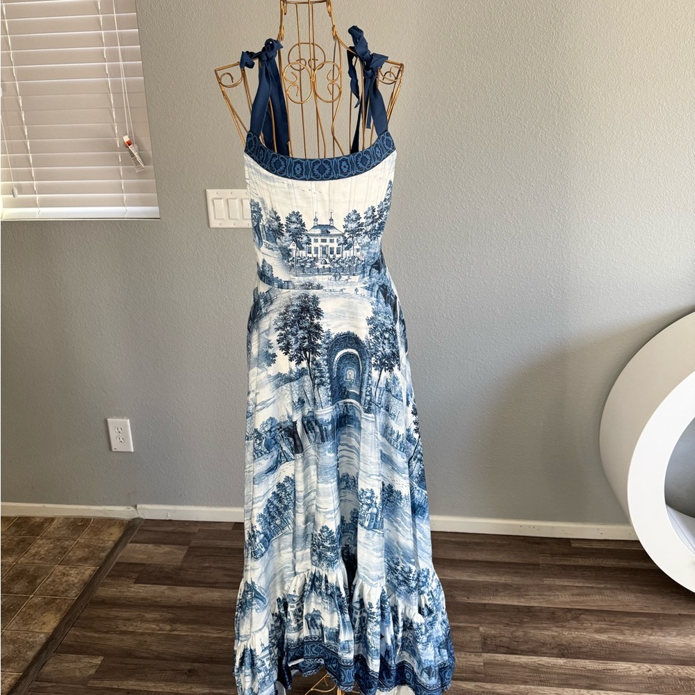 Alice + Olivia Rosalee Bustier Maxi Dress in Chateau 8 - Picture 3 of 14